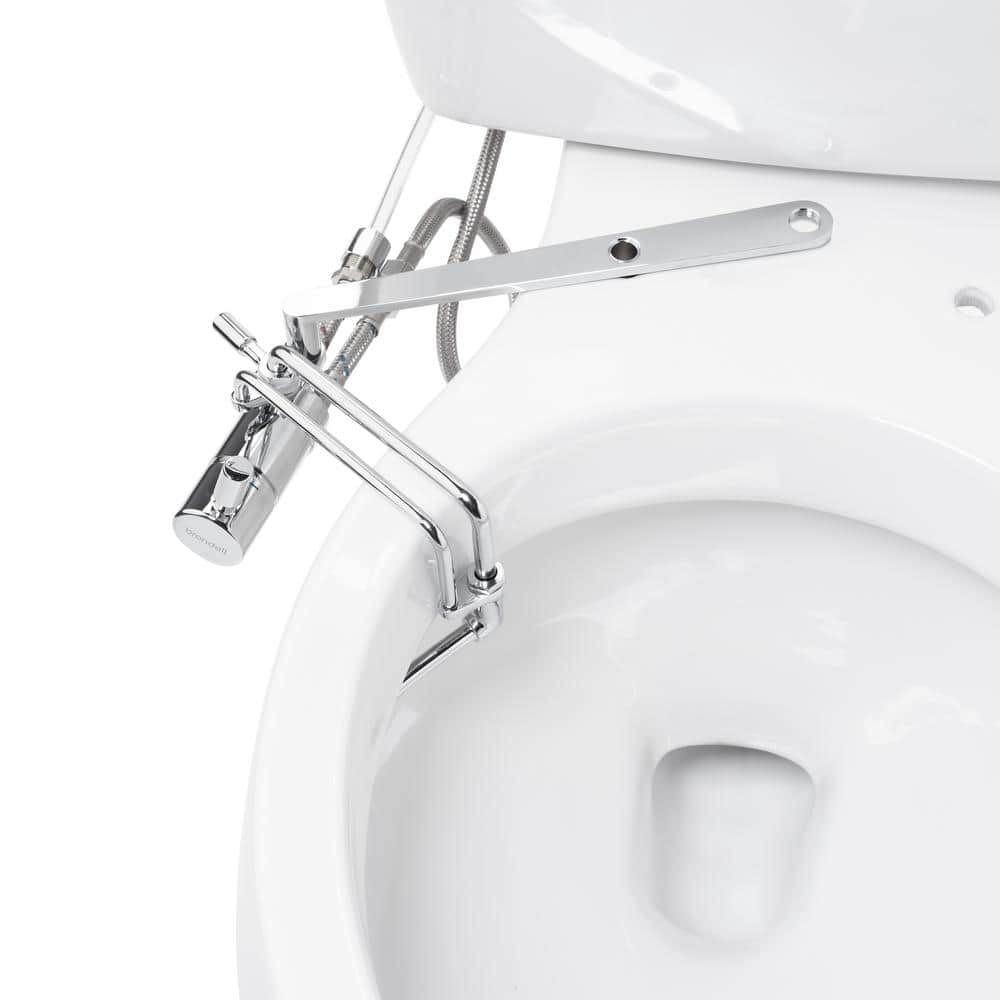 Side-Mounted Chrome Adjustable Spray Bidet with Dual Temperature