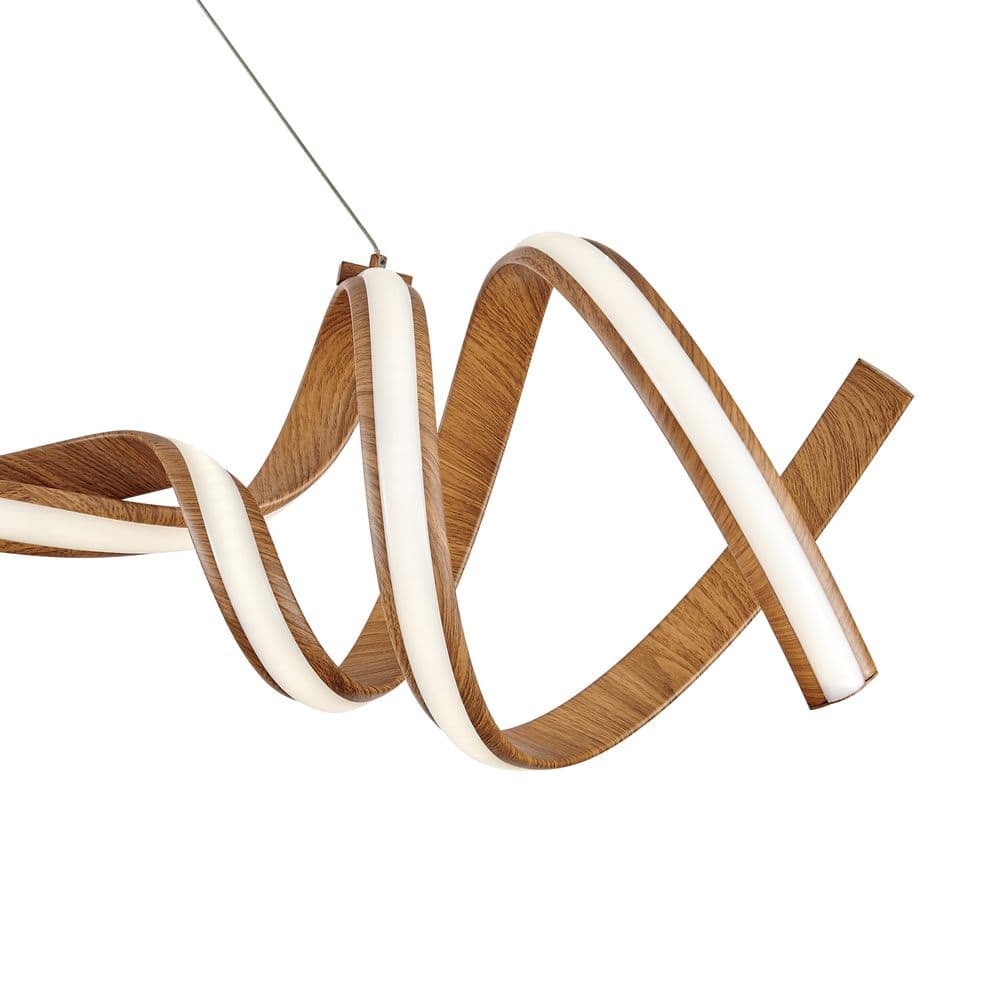 Munich 36" Wood and Aluminum LED Chandelier