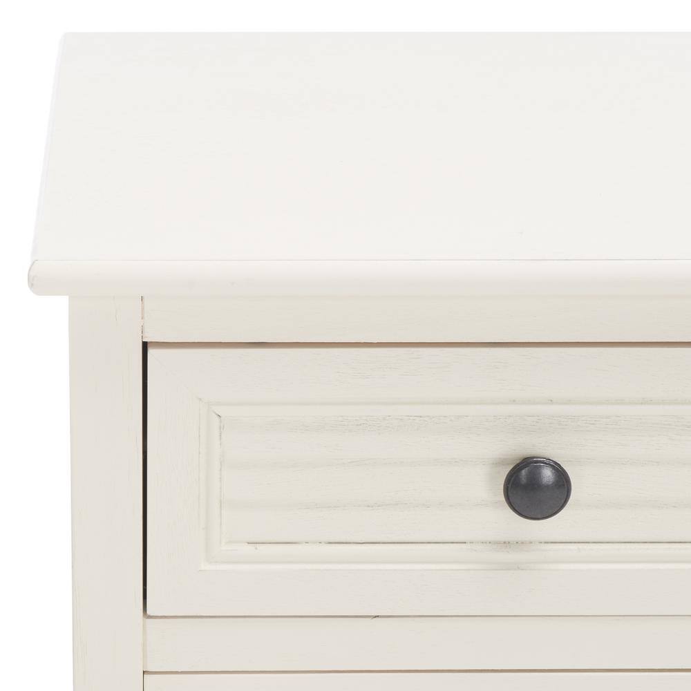Tate Distressed White Farmhouse Chic Sideboard with Turned Legs