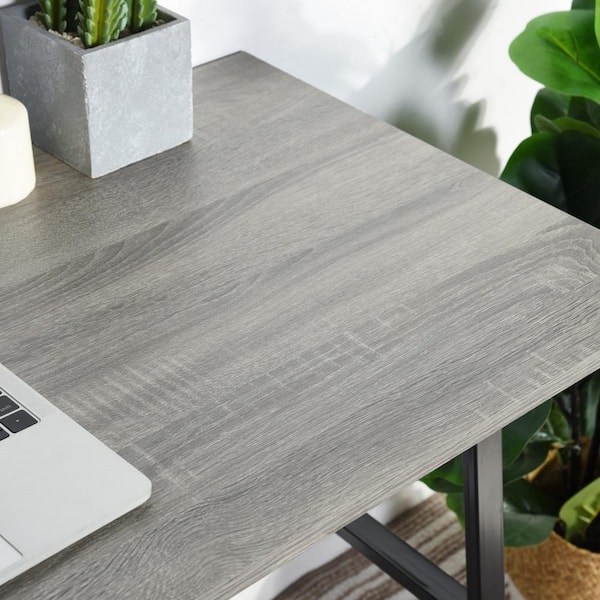 Dark grey online wood desk