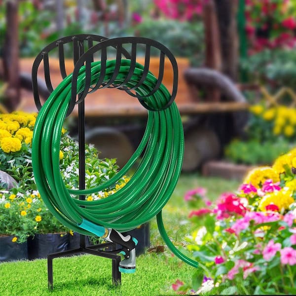 Portable Garden Hose Reel Holder Hand Cranked Water Hose Storage Rack  Gardening Supplies To Prevent Hose From Tangling And Stabe - AliExpress