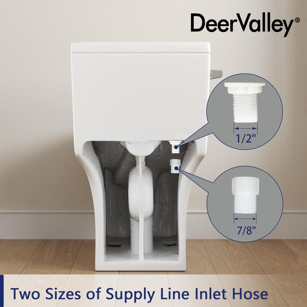 White Elongated One-Piece High Efficiency Toilet with ADA Seat
