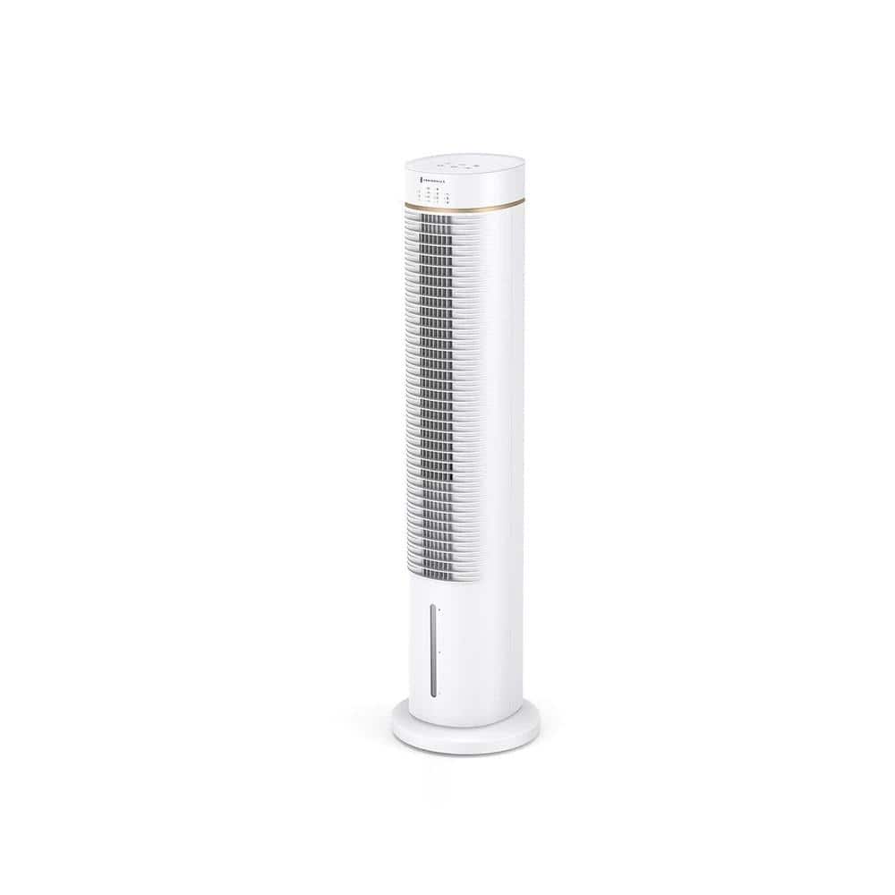 Paris Rhône 45 in. 3 Fan speeds Tower Fan in White with Oscillation BD 5506011009 The Home Depot