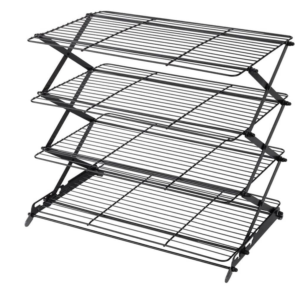 4-Tier Collapsible Cooling Rack Adjustable Stackable Design for Baking Cook