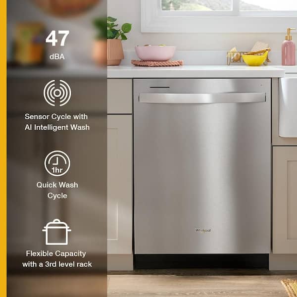 Reviews for Whirlpool 24 in. White Top Control Built-In Tall Tub