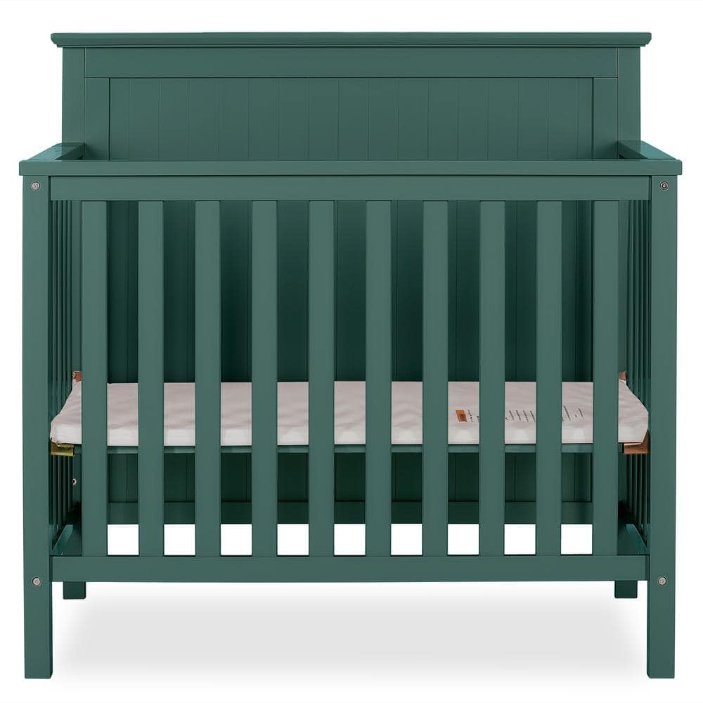 Dream On Me Ava 4-in-1 Olive Convertible Mini Crib, Green -  635-OLIVE