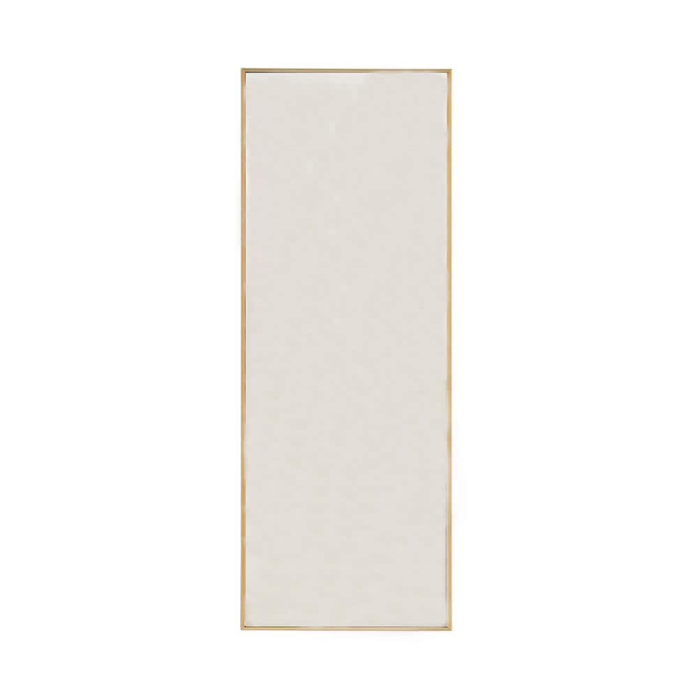 24 in. x 65 in. Modern Simple Wide Rectangle Gold Aluminum Framed Floor Dec