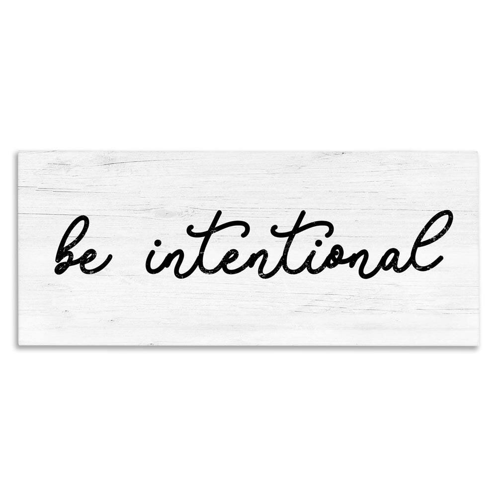 Be Intentional Inspirational Phrase by Lil' Rue Unframed Graphic Art Print Typography 48 in. x 20 in. price history on PriceWatchPro