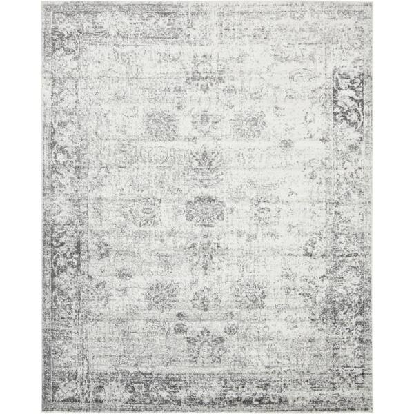 Photo 1 of Sofia Casino Gray 8 ft. x 10 ft. Medallion Area Rug----cleaning needed 
