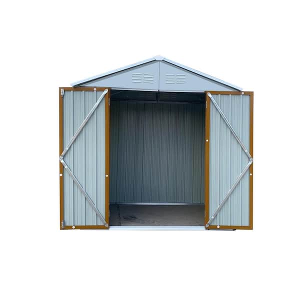 maocao hoom 4 ft. W x 6 ft. D Metal Shed with Double Door (24 sq. ft.)