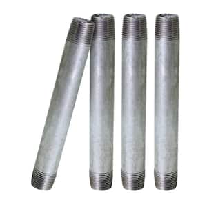 1/4 in. x 8 in. Galvanized Steel Nipple Pipe (4-Pack)