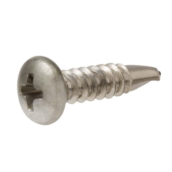 #10 x 1 in. Phillips Pan Head Zinc Plated Sheet Metal Screw (2-Pack)