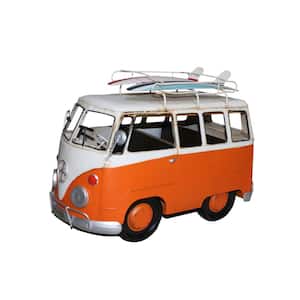 PETERSON ARTWARES Blue 20 x 10.5 x 14 in. Vintage VW Bus Metal
