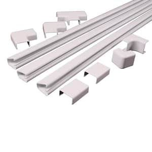 Wiremold Cordmate II Cord Cover 12 ft. Kit, Cord Hider for Home or Office, Holds 3 Cables, White