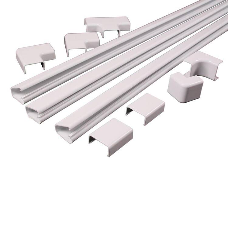 Legrand Wiremold Cordmate II Cord Cover 12 ft. Kit, Cord Hider for Home or Office, Holds 3 Cables, White