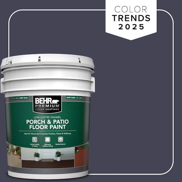 5 gal. #PPU15-19 Black Sapphire Low-Lustre Enamel Interior/Exterior Porch and Patio Floor Paint