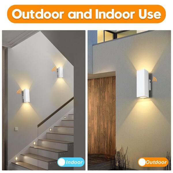 2-Pack Solar Wall Lights With Motion Sensor – Warm White, IP65, Porch Lantern, FVTLED