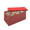 Organize It All 24.25-in x 11-in 56-Compartment Red Cardboard Adjustable  Compartments Ornament Storage Box in the Ornament Storage Boxes department  at