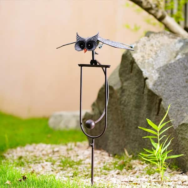 Watnature 29. 5in. Metal Owl Rocker for Outdoor-Rocking Bird