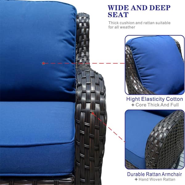 Extra large seat pad outdoor cushion - bedrock