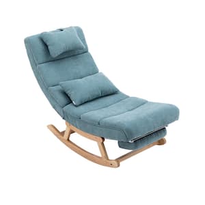 Light blue rocking outlet chair