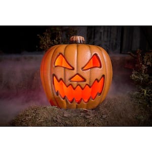 20 in. Plug in LED Spooky Jack-O-Lantern