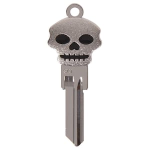 #68 3D Silver Skull Key Blank