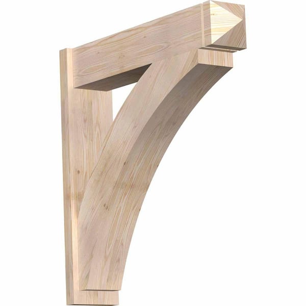 Ekena Millwork 8 in. x 38 in. x 38 in. Douglas Fir Thorton Arts and Crafts Rough Sawn Outlooker