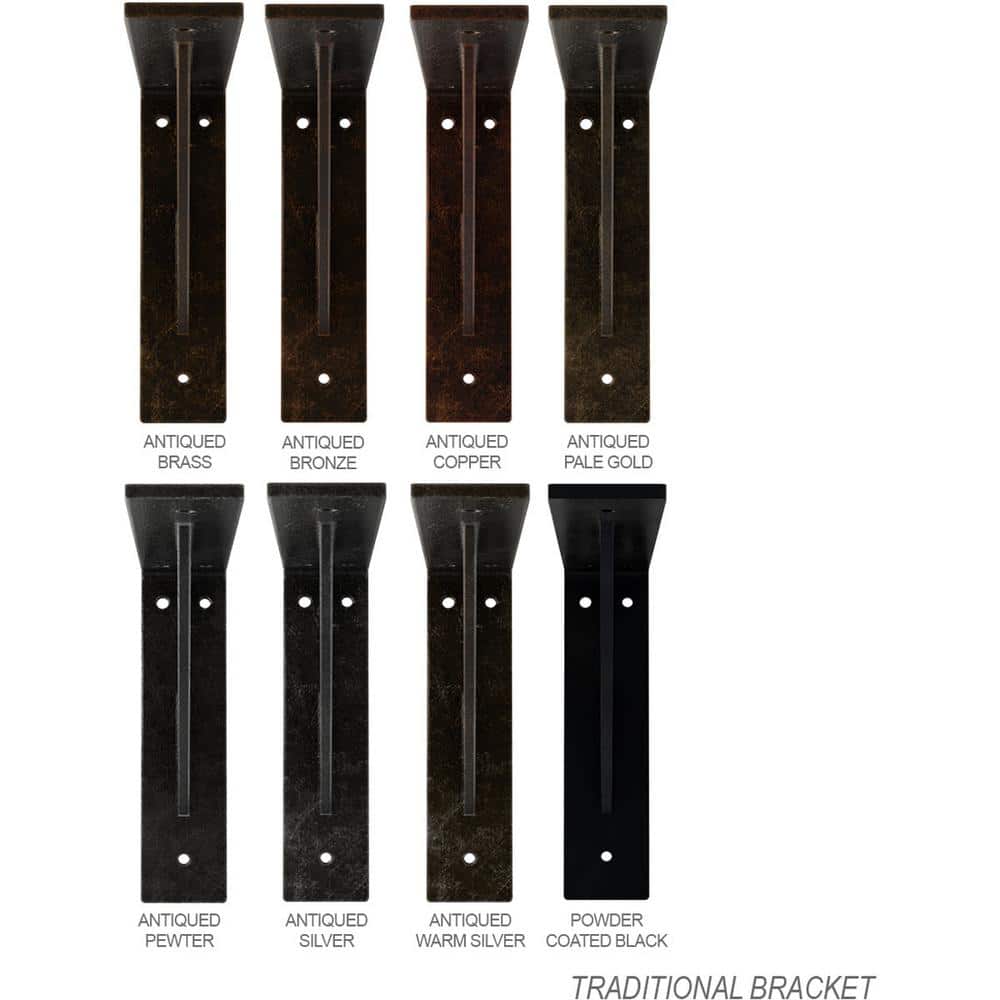 Hammered Gold 24" Steel Bracket for Shelves and Countertops