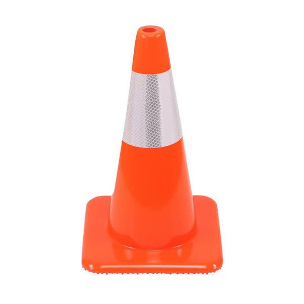 Unbranded 18 in. Orange Reflective PVC Flow Molded Cone