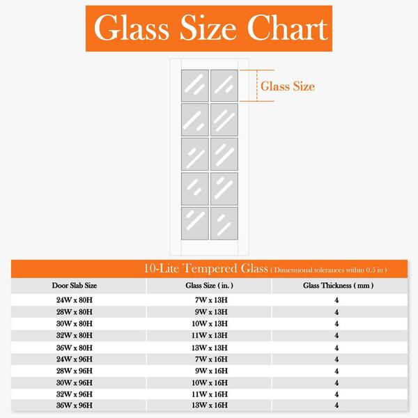ARK DESIGN 72in. x 80 in. Universal 10-Lite Frosted Glass White