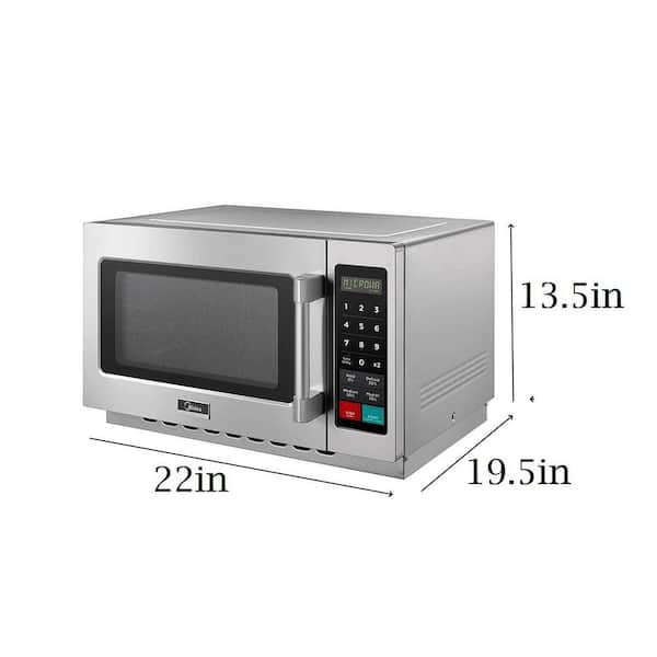 1.2 cu. ft. 1000 Watt Commercial Counter Top Microwave Oven in Stainless Steel