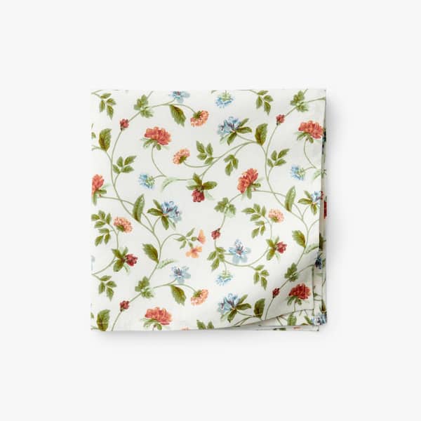 The Company Store Aster 19 in. x 19 in. Multi Blue/White Napkins (Set of 4)