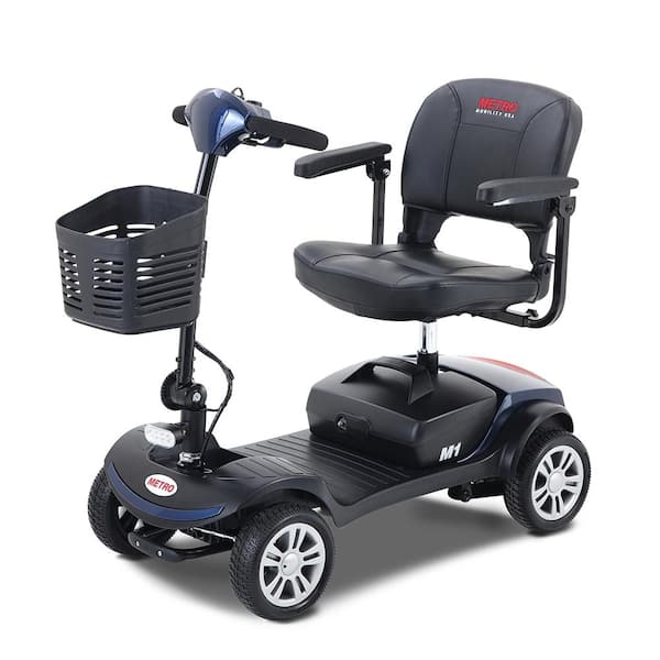 TIRAMISUBEST 44 in. L x 20 in. W x 36.6 in. H Outdoor Compact Mobility Scooter in Blue