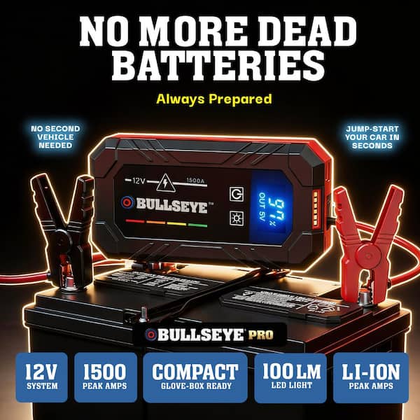 BULLSEYE Pro 12-Volts 2250mAh Rechargeable Car Battery Booster 