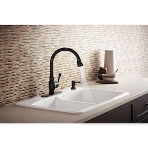 Carmichael Single-Handle Pull-Down Sprayer Kitchen Faucet in Oil Rubbed Bronze