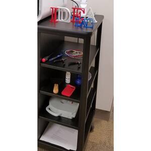36 in. 3 D-Printer Cart Workbench 3 Front Drawers in Black