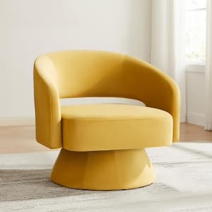Muses Lime Fabric Swivel Accent Arm Chair