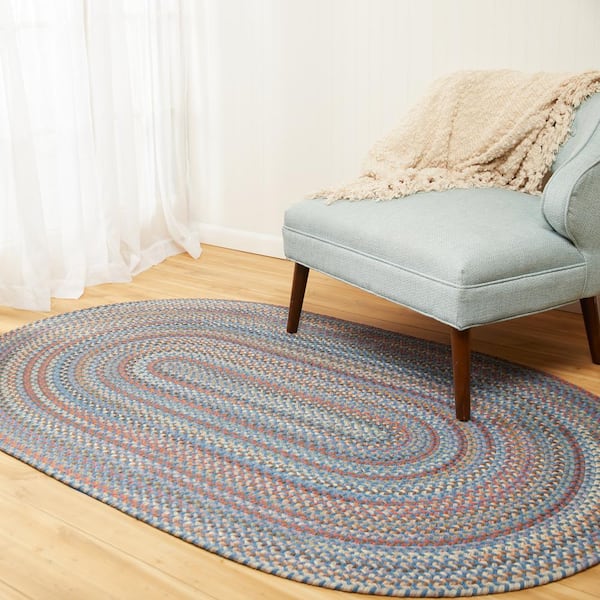 Greenwich Bluestone Multi 2 ft. x 8 ft. Indoor Braided Runner Rug