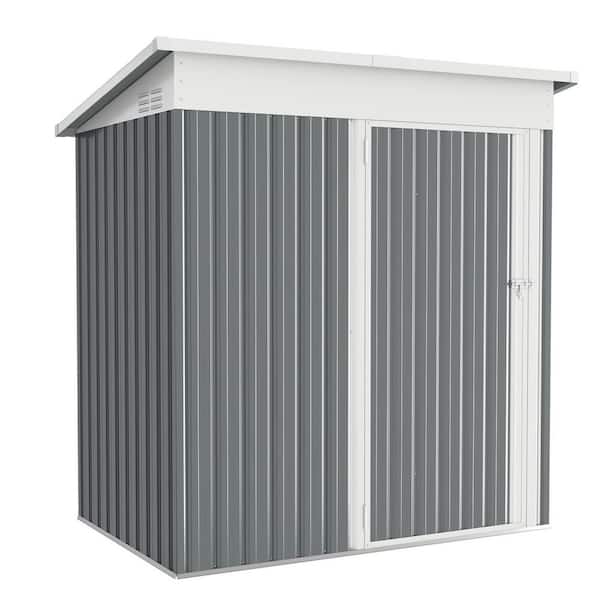 AECOJOY 5 ft. W x 3 ft. D Metal Shed with Single Lockable Door
