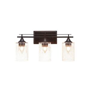 Dark Granite Vanity Light with 4 in. Clear Bubble Glass Shade