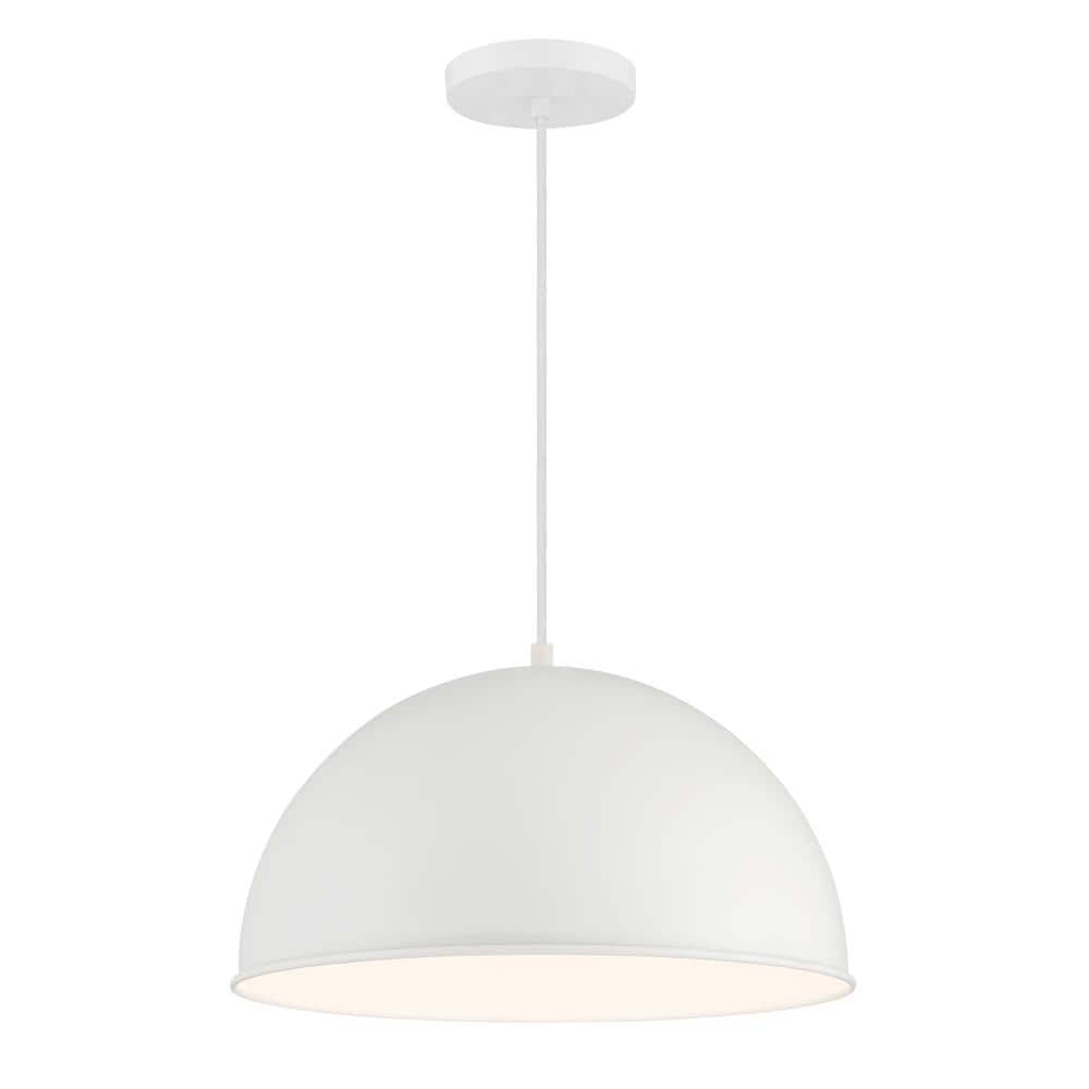 Vantage 1-Light White Metal Shade Pendant price history on PriceWatchPro