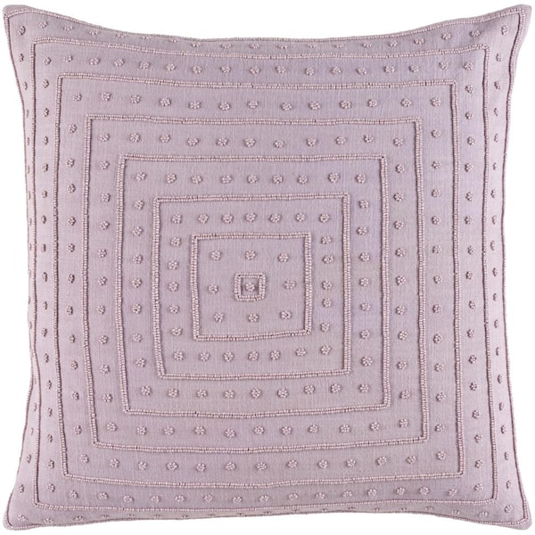 Artistic Weavers Athelstane Lavender Solid Polyester 18 in. x 18 in. Throw Pillow
