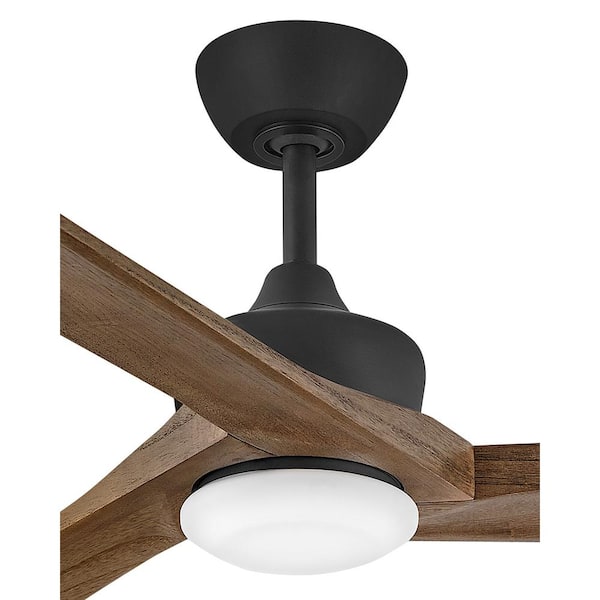 HINKLEY - Sculpt 60 in. Integrated LED Indoor/Outdoor Matte Black Ceiling Fan with Wall Switch