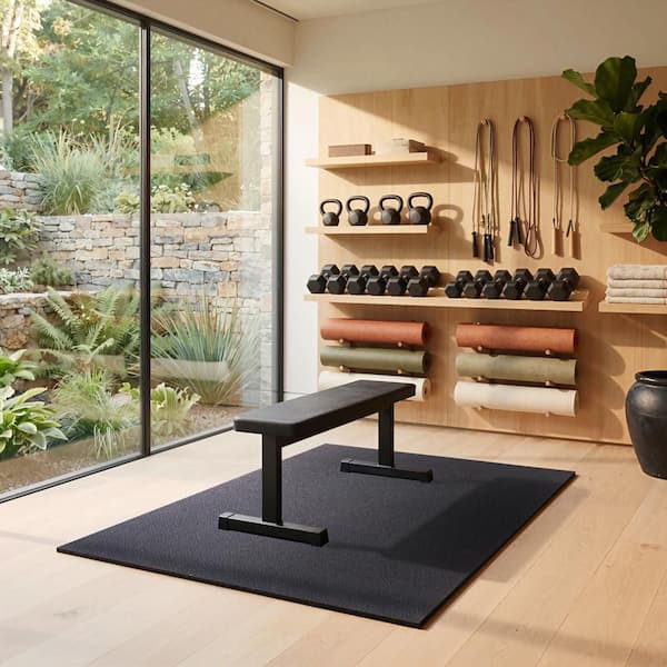 All Purpose Black 3 ft. x 4 ft. Pebble Look Rubber Indoor/Outdoor Utility Mat