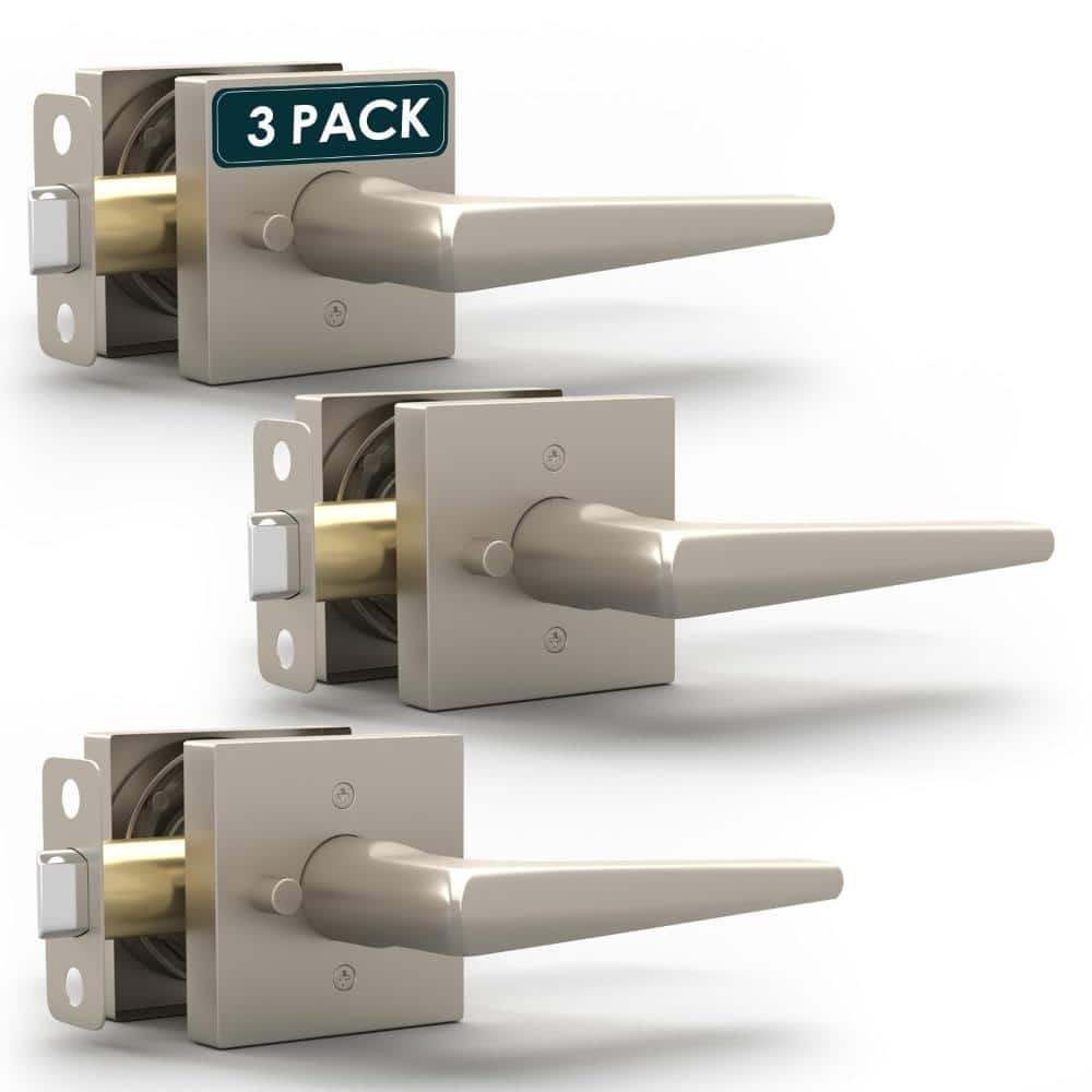 Schein Privacy Door Handle - 3 Pack Bed & Bath Lock, Satin Nickel price history on PriceWatchPro