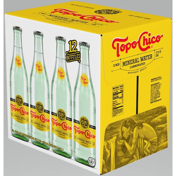 Topo Chico Mineral Water 12 fl oz Glass Bottles – 12 Pack -   by Liquor Squared