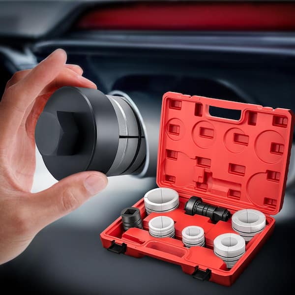 Exhaust Pipe Stretcher Kit 1-5/8 in. to 4-1/4 in. Exhaust Pipe Expander Kit 7 Pcs with Storing Case for Tail Pipe Tube
