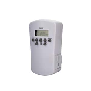 7-Day 2-Grounded Digital Outlet Indoor Plug-In Timer