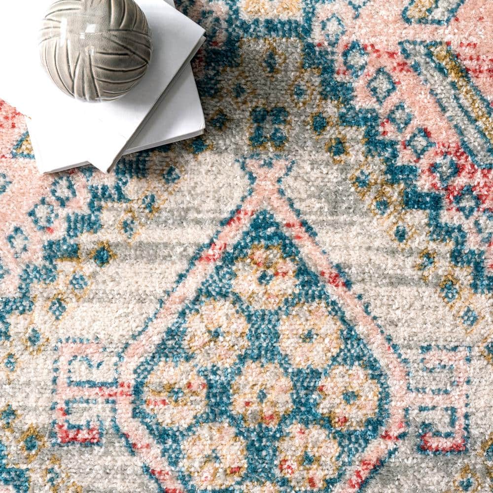Reversible Red Synthetic 8' x 10' Rectangular Area Rug